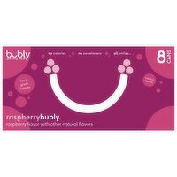 Bubly Sparkling Water Raspberry 12 Fl Oz 8 Count Cans