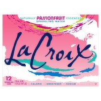 LaCroix Passionfruit Sparkling Water, 12 fl oz, 12 count