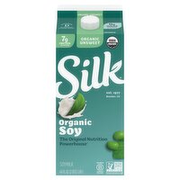 Silk Organic Soy Unsweet Soymilk, 64 fl oz