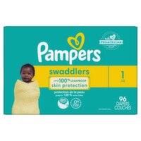 Pampers Swaddlers Diapers, Size 1, 8-14 lb, 96 count