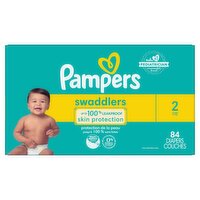 Pampers Swaddlers Diapers Super Pack, Size 2, 12-18 lb, 84 count