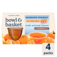 Bowl & Basket Mandarin Oranges in Orange Gel, 4.3 oz, 4 count