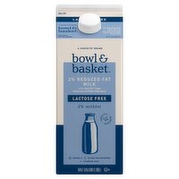 Bowl & Basket Lactose Free 2% Reduced Fat Milk, half gallon