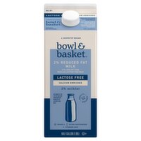 Bowl & Basket Lactose Free Calcium Enriched 2% Reduced Fat Milk, half gallon