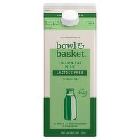 Bowl & Basket Lactose Free 1% Low Fat Milk, half gallon