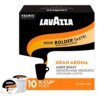 Lavazza Gran Aroma Light Roast Ground Coffee K-Cup Pods, 0.41 oz, 10 count