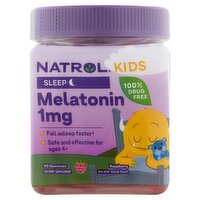 Natrol Kids Raspberry Sleep Melatonin Dietary Supplement, 1mg, 90 count