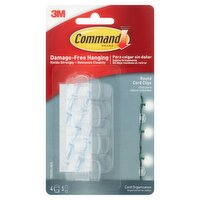 Command™ Clear Round Cord Clips; 4 Clips, 5 Strips/Pack