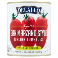 DeLallo San Marzano Style Whole Peeled Italian Tomatoes, 28 oz