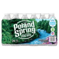 Poland Spring 100% Natural Spring Water, 16.9 fl oz, 24 count