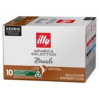 illy Arabica Selection Brasile Coffee K-Cup Pods, 0.41 oz, 10 count