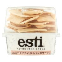 Esti Authentic Greek Everything Bagel Dip & Pita Chips, 4.6 oz