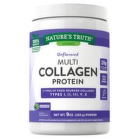 Nature's Truth Unflavored Multi Collagen Protein Powder Dietary Supplement, 9 oz