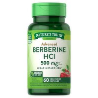 Nature's Truth Vitamins Advanced Berberine HCl Dietary Supplement, 500 mg, 60 count, 60 Each