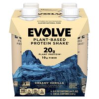 Evolve Creamy Vanilla Plant-Based Protein Shake, 11 fl oz, 4 count