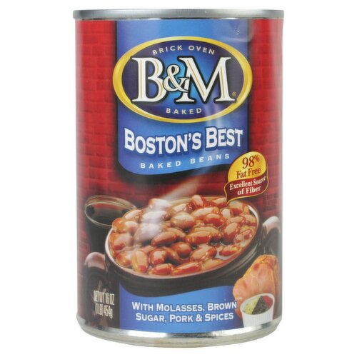 B&M Boston's Best with Molasses, Brown Sugar, Pork & Spices Baked Beans, 16 oz