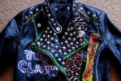 How to decorate a leather jacket. DIY New 80s Punk Jacket - Step 2