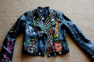 How to decorate a leather jacket. DIY New 80s Punk Jacket - Step 6