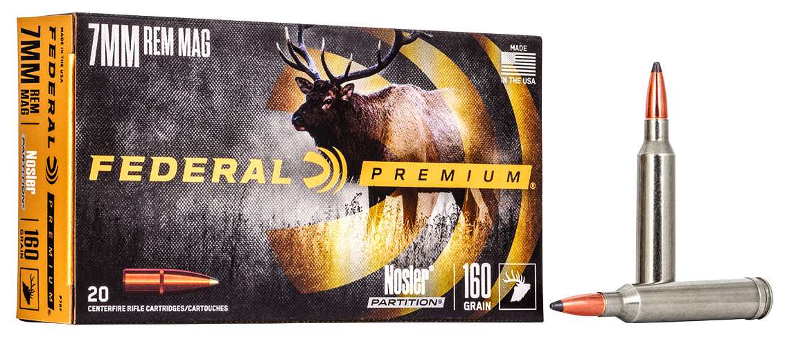 Federal P7RF Premium 7mm Rem Mag 160 gr Nosler Partition (NP) 20 Bx/ 10 ...