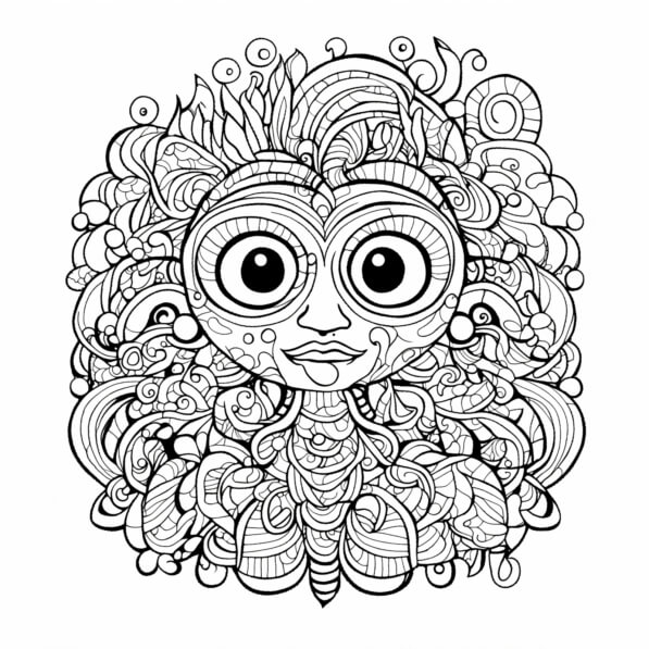 Galinha De Zentangle Para O Livro Para Colorir Para O Adulto