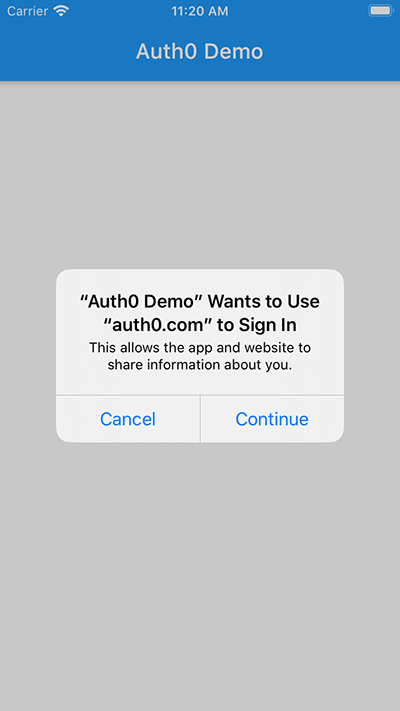 Flutter iOS consent prompt