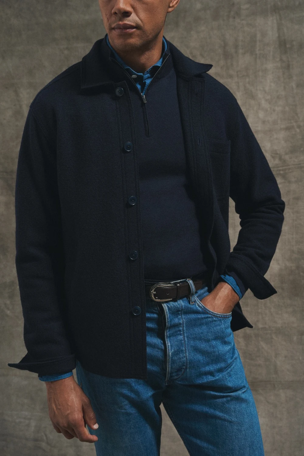 boiled wool overshirt