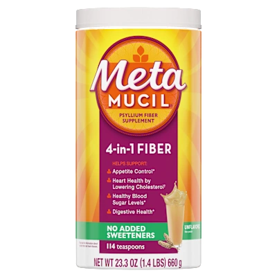 Metamucil Unflavored Fiber Supplement Powder