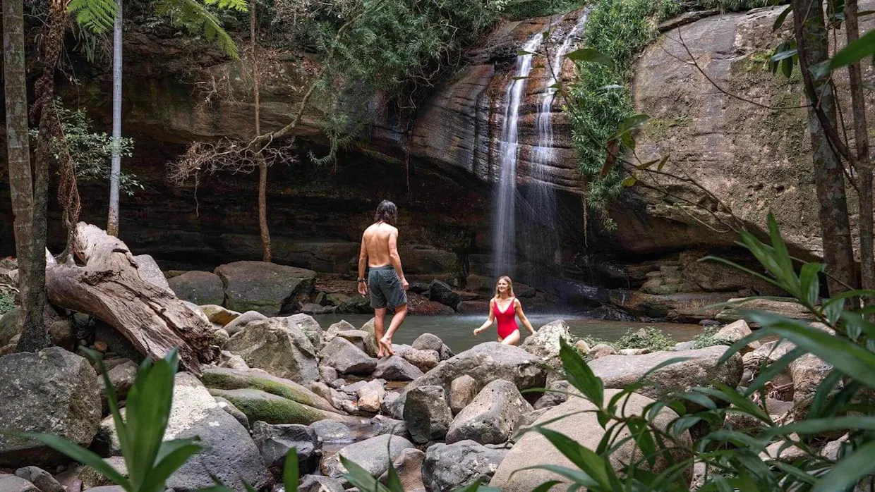 Serenity Falls, Buderim Forest Park. Credit: All About Adventure