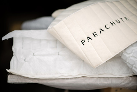 Close up photograph of the inside of Parachute mattress