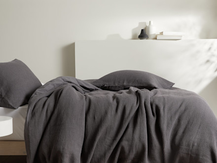 Waffle Duvet Cover Set Shown In A Room