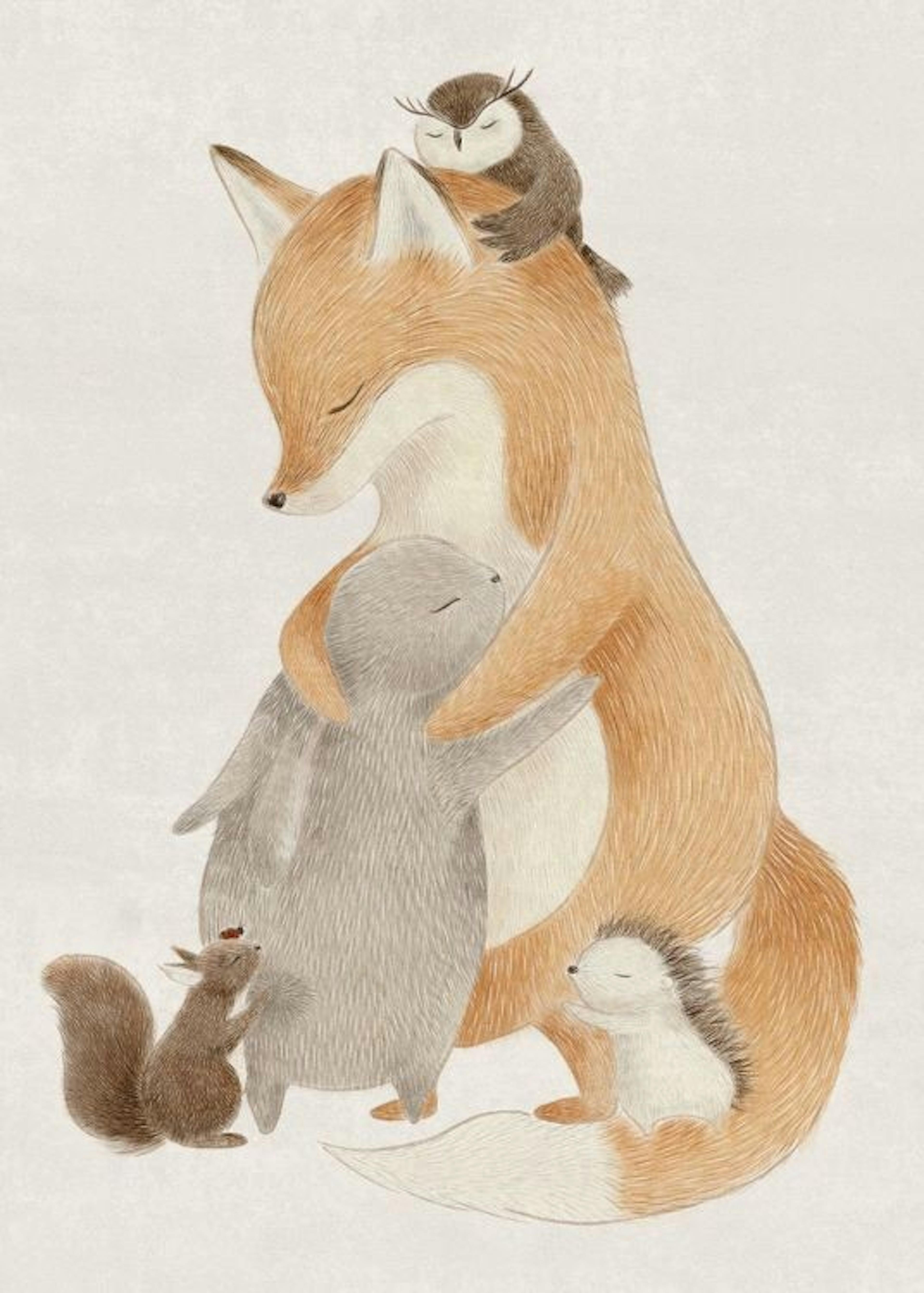 Furry Friends Hug Plakat 0