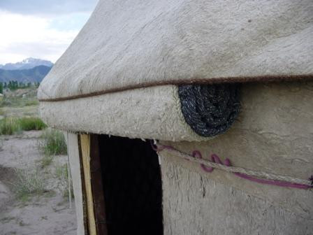 Yurt made of felted fabric