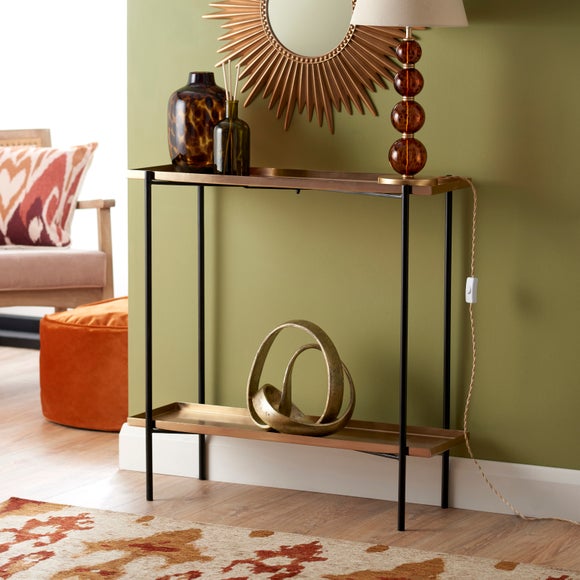 Tiana Console Table Metallic Effect