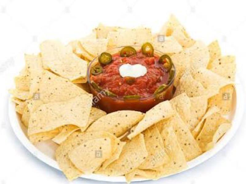 Tortilla Chips with Sour Cream Salsa