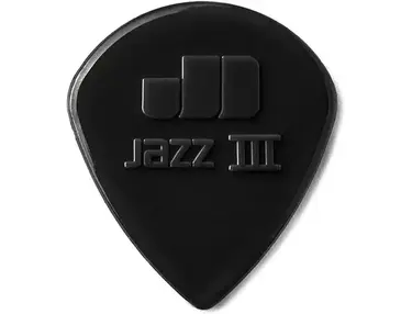 Dunlop Jazz III "Stiffo" Nylon 1.38mm Guitar Picks - Black