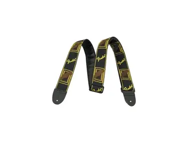 Fender Monogrammed Strap Black-Yellow-Brown