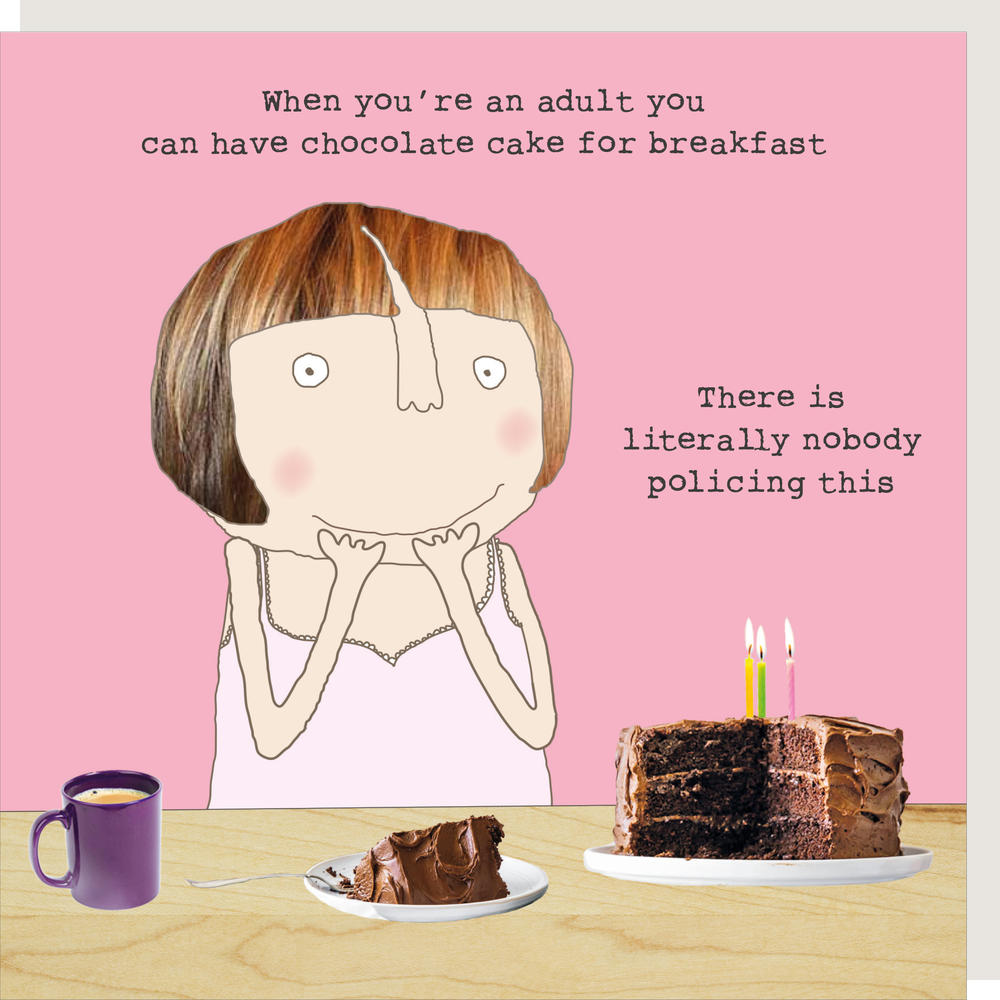 Rosie Made A Thing Chocolate Cake For Breakfast Card | Cards