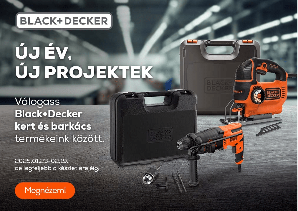 Új év, új projektek. Válogass Black + Decker kert és barkács termékeink között