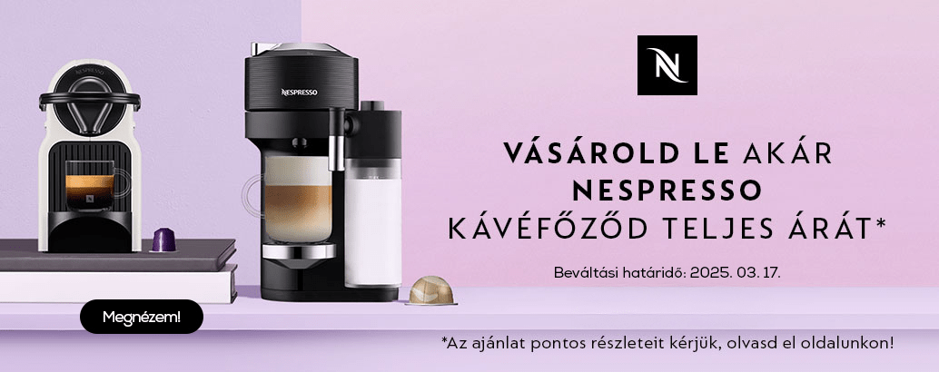 Vásárold le akár Nespresso kávéfőződ teljes árát!