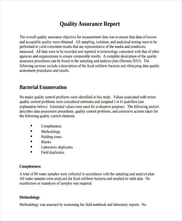 Contoh Laporan Qa/Qc