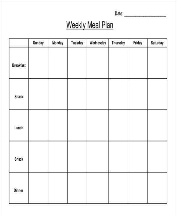 Weekly Plan - 8+ Examples, Format, Pdf