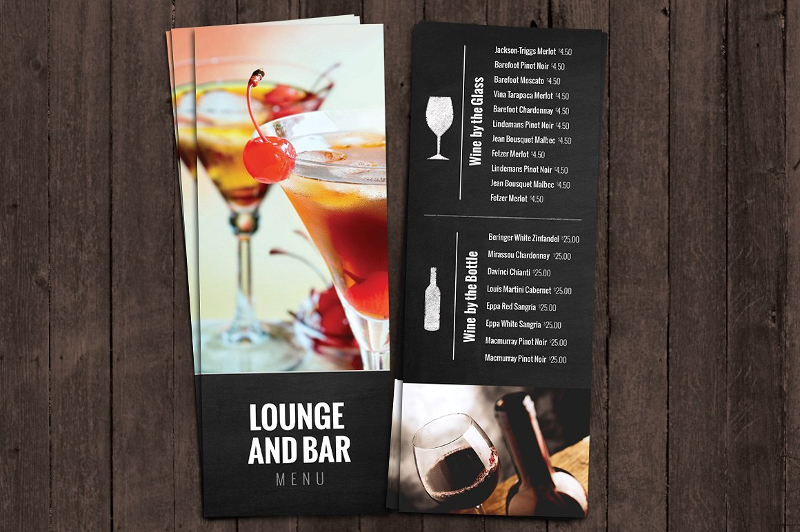 Bar and Lounge Drink Menu