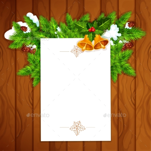 Christmas Card with Blank Paper