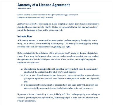 Anatomy of a License Agreement