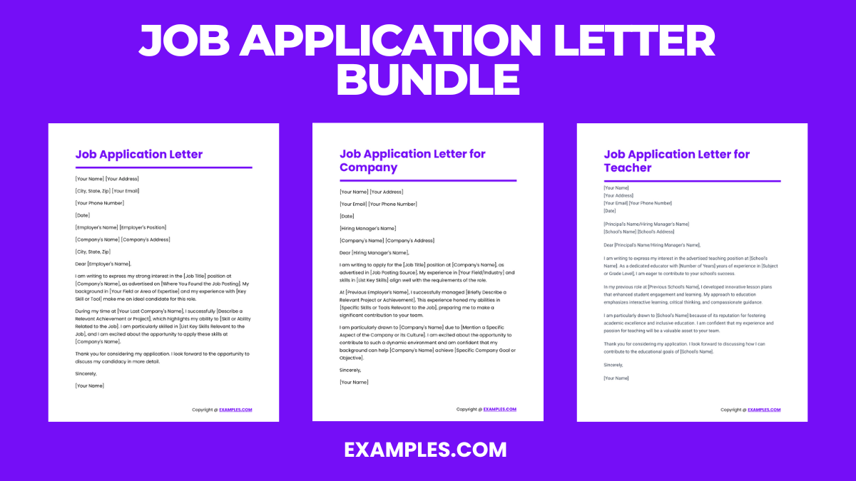 Job Application Letter Bundle