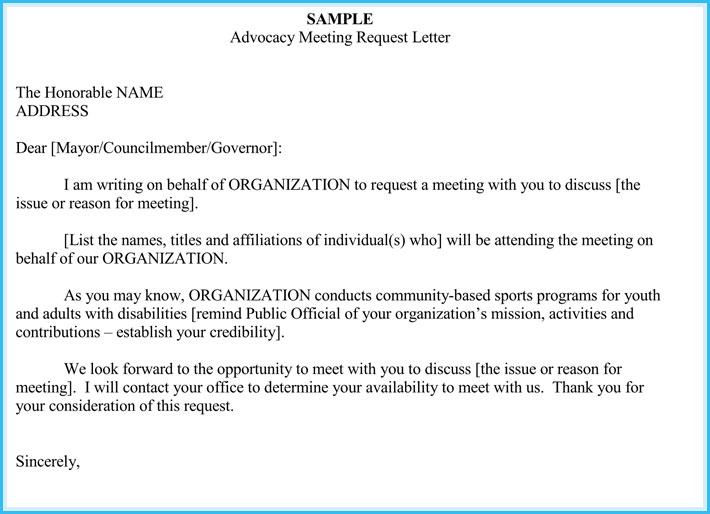 Letter for Meeting Appointment Letter Example