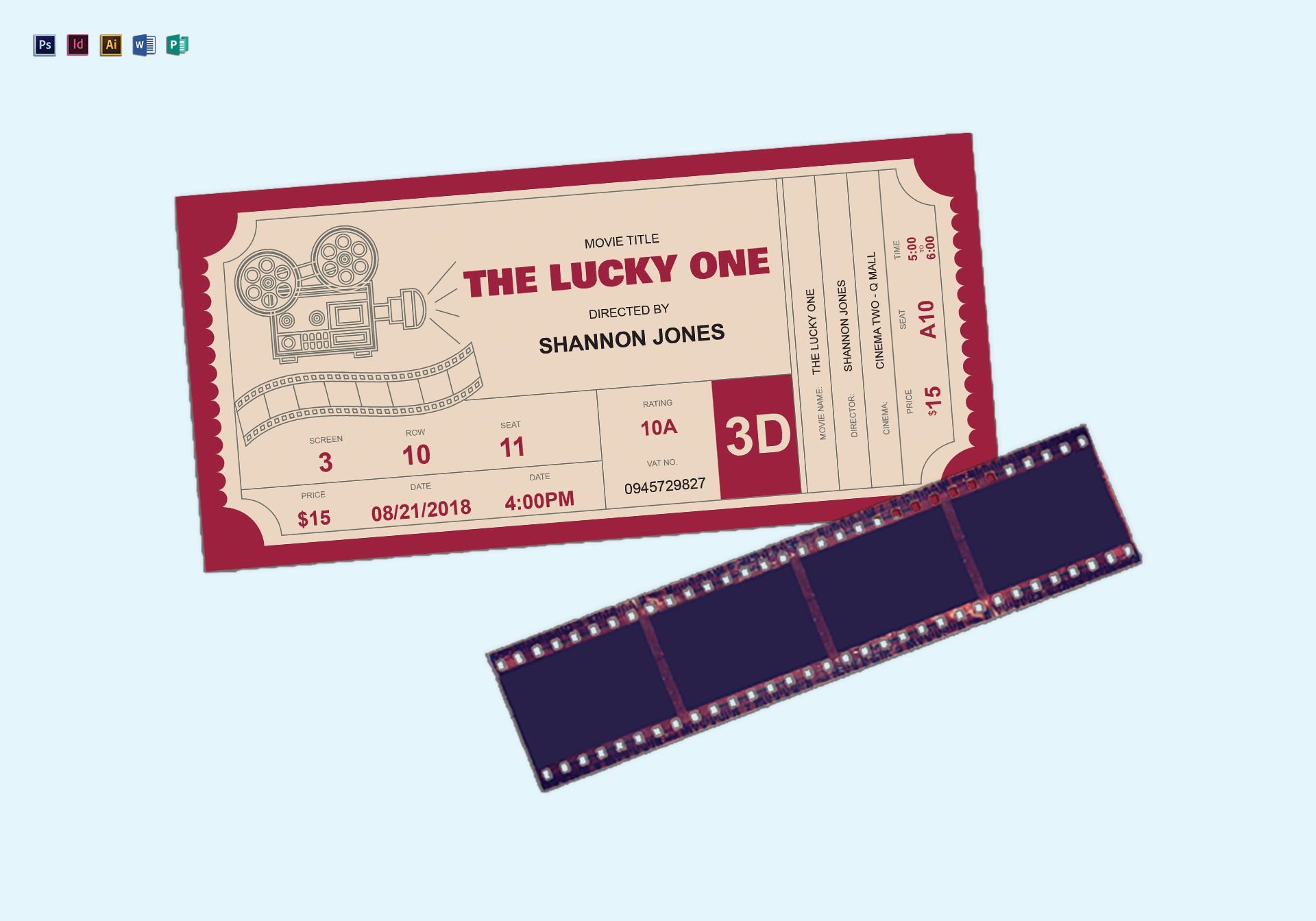 Cinema Movie Ticket Example 600