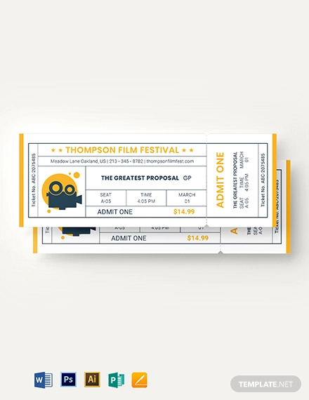 Minimal Movie Ticket Template