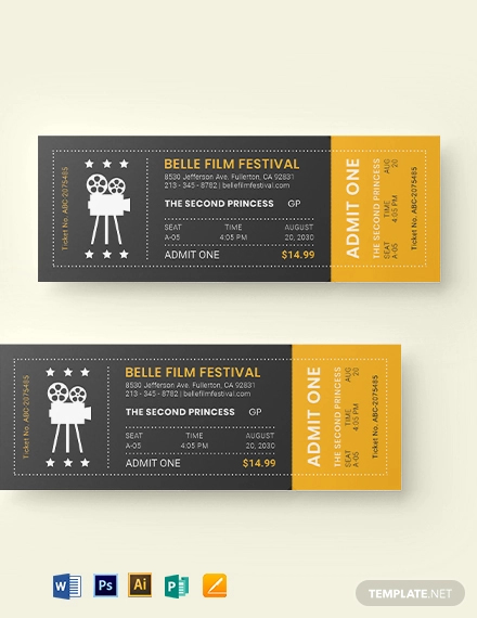 Movie Night Ticket Template