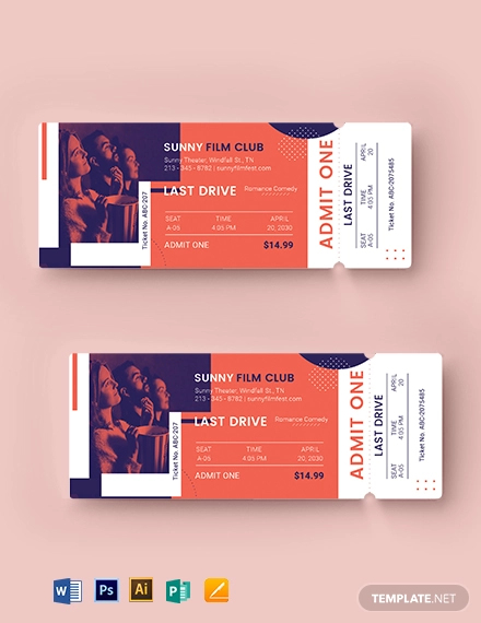 Movie Theater Ticket Template